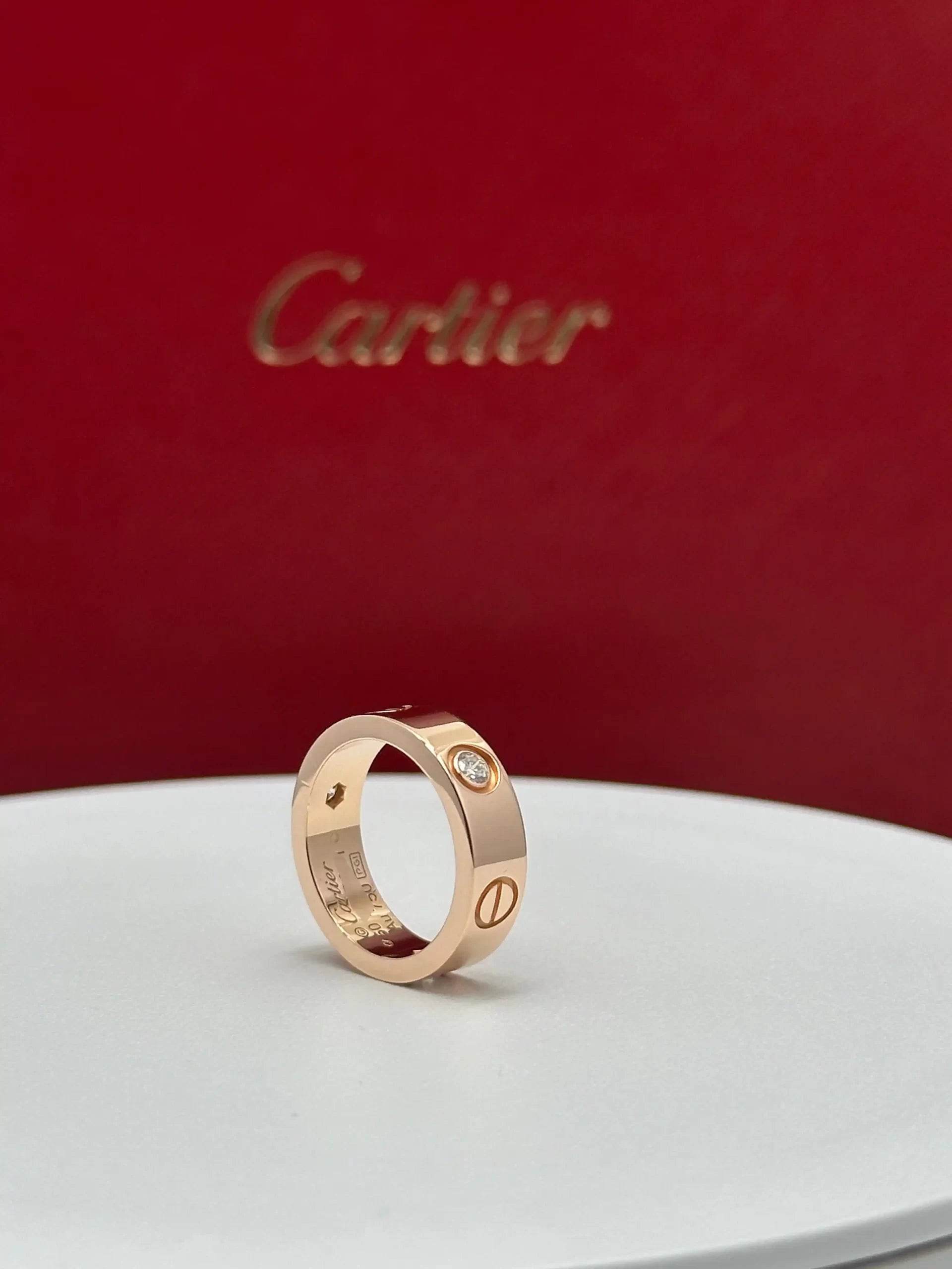 Cartier Love Ring 3 Diamonds Size 50