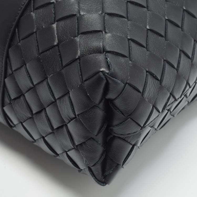 Bottega Veneta Black Intrecciato Leather Slim Briefcase