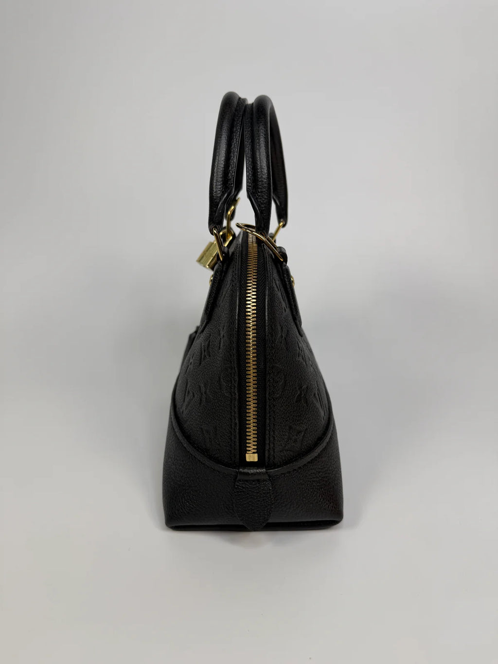 LOUIS VUITTON ALMA BB IN EMPREINTE BLACK MONOGRAM WITH GOLD HARDWARE