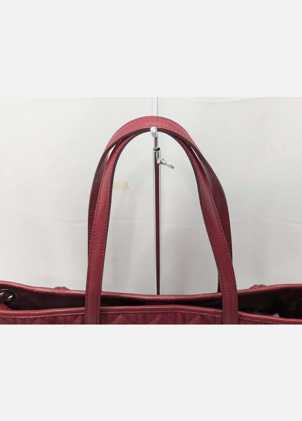 Christian Dior Cannage Panarea Leather Tote Bag Red