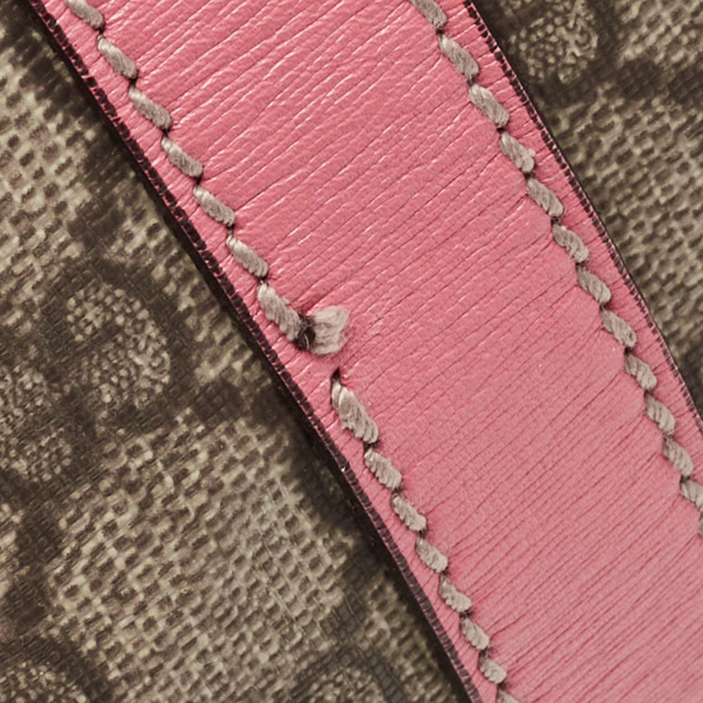 Gucci Joy Medium Pink/Beige GG Supreme Canvas and Leather Boston Bag