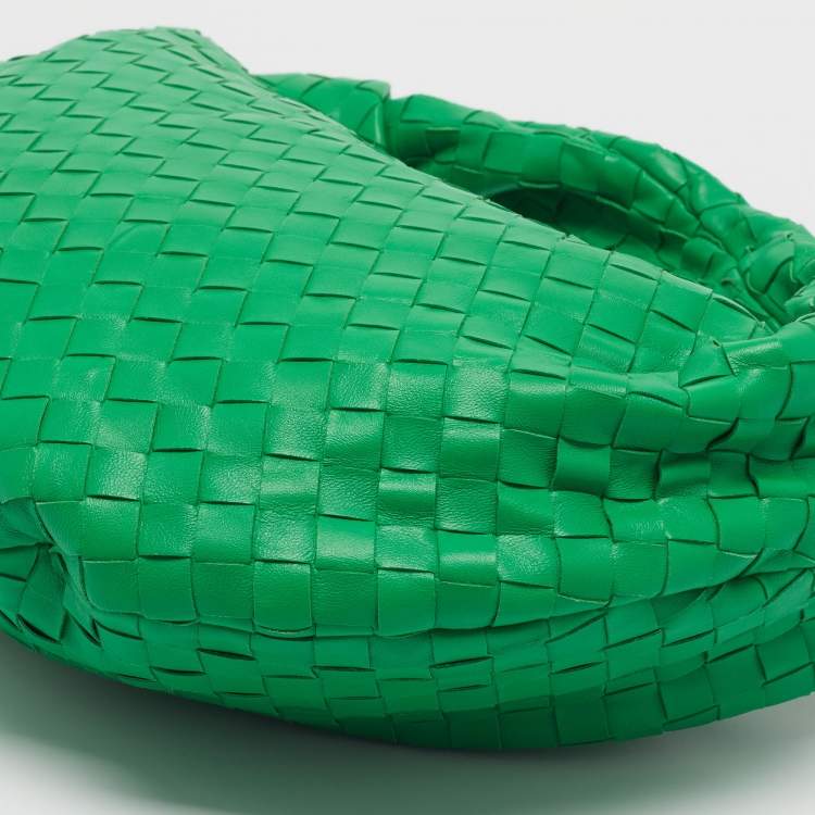 Bottega Veneta Jodie Medium Green Intrecciato Leather Hobo