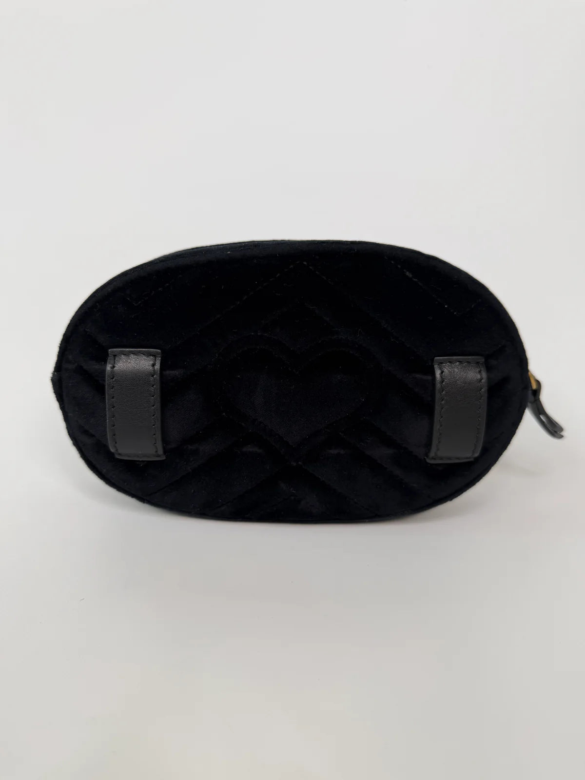 GUCCI GG BLACK VELVET MARMONT BELT BAG