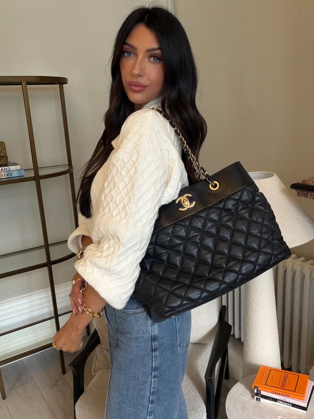 CHANEL MEDIUM SOFT ELEGANCE TOTE BAG