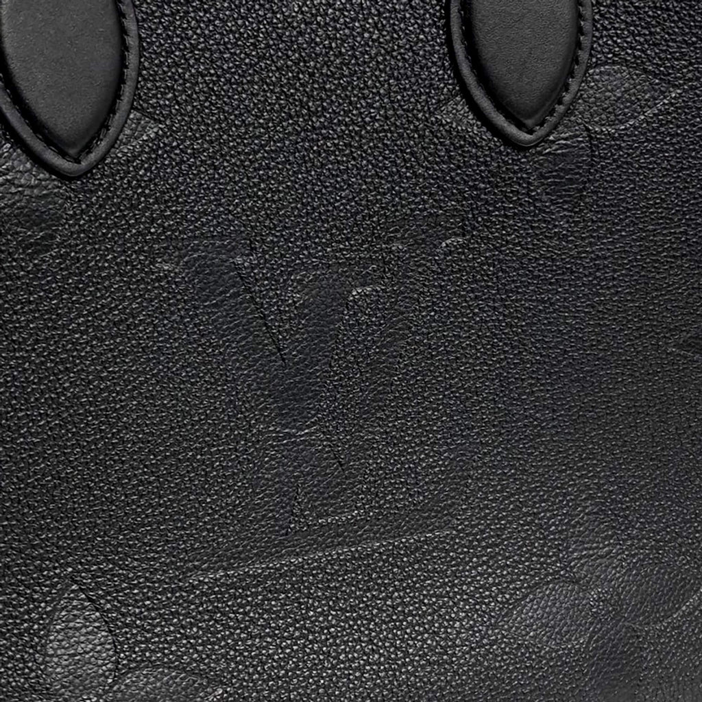 Louis Vuitton Black Leather Empreinte on the Go MM