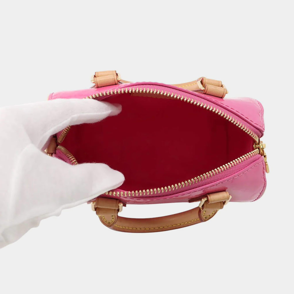 Louis Vuitton Lvremix Collection Nano Speedy Neon Pink Monogram Vernis Leather
