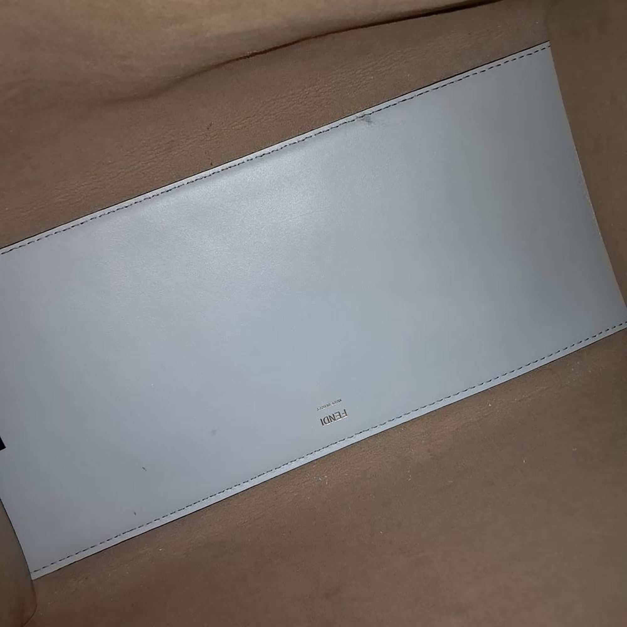 Fendi Grey Leather Sunshine Large