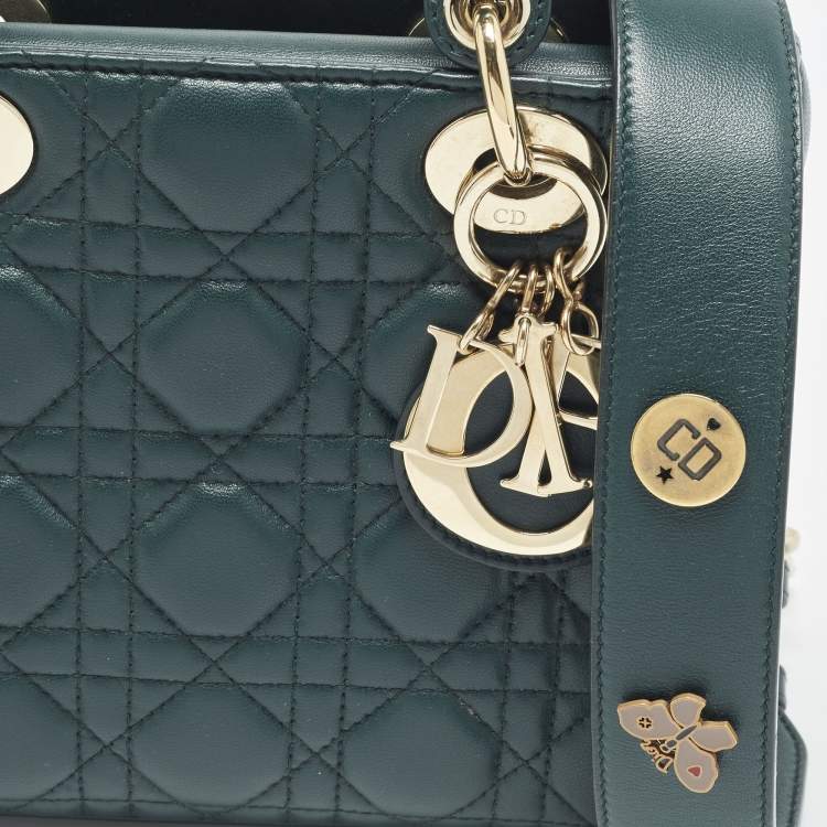 Dior Lady Dior My ABCDior Small Green Cannage Leather Tote