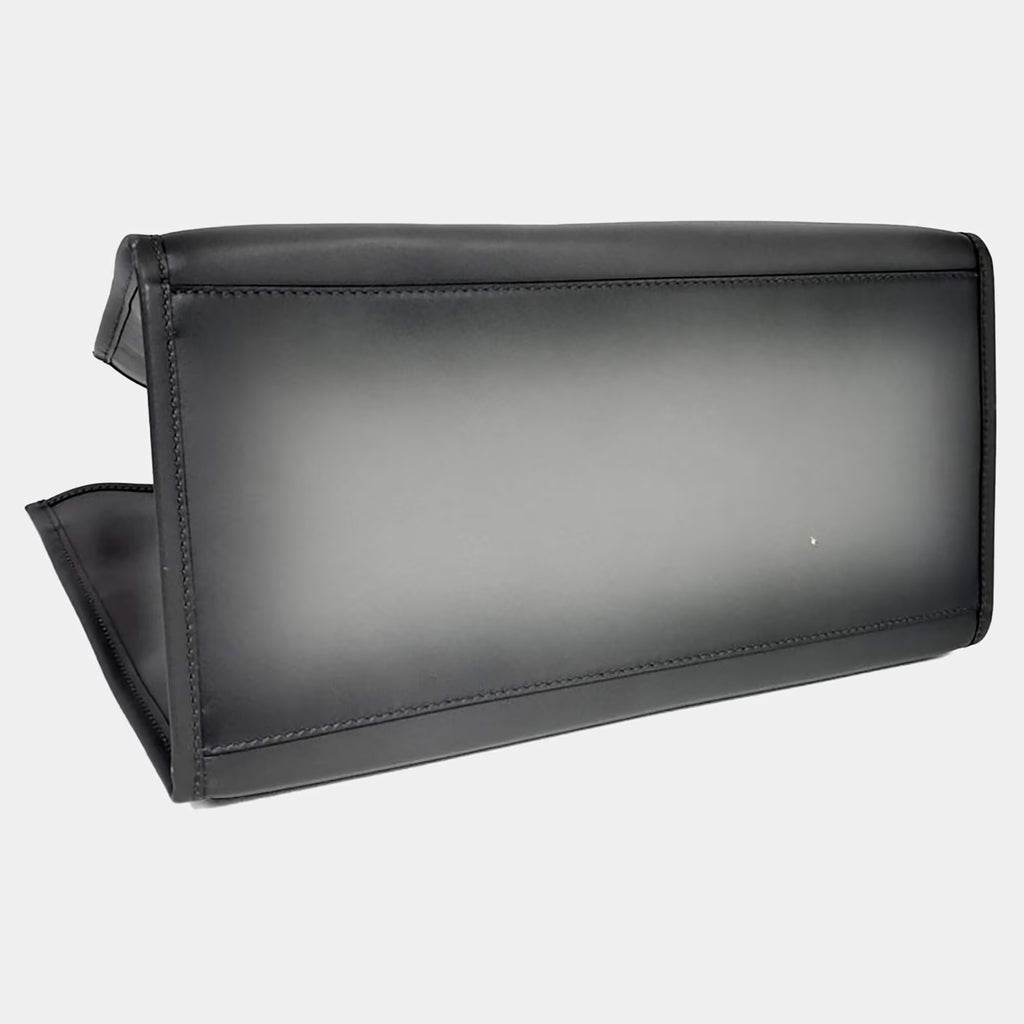 Fendi Grey Leather Sunshine Large