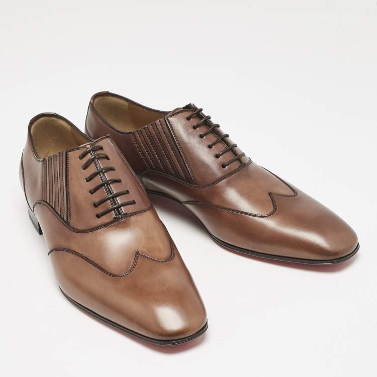 Christian Louboutin Brown Leather My Amor W Oxfords Size 42