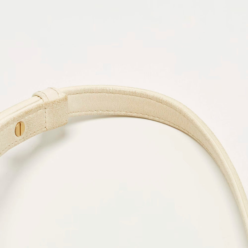 Chanel Coco Luxe Small Off White Quilted Leather Flap Bag