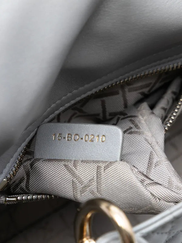 Christian Dior 2020 Mini Metallic Lambskin Cannage Lady Dior