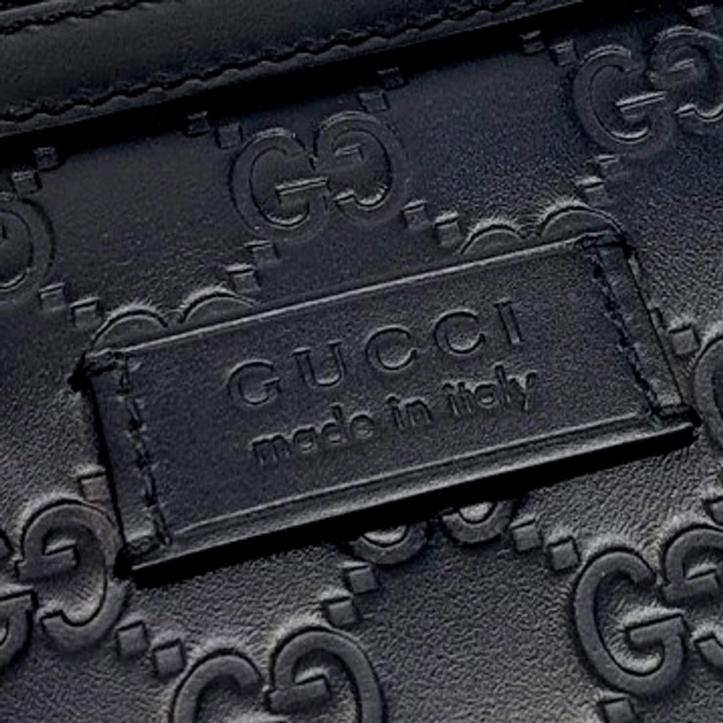 Gucci Navy Blue Leather Cima Line Travel Bag