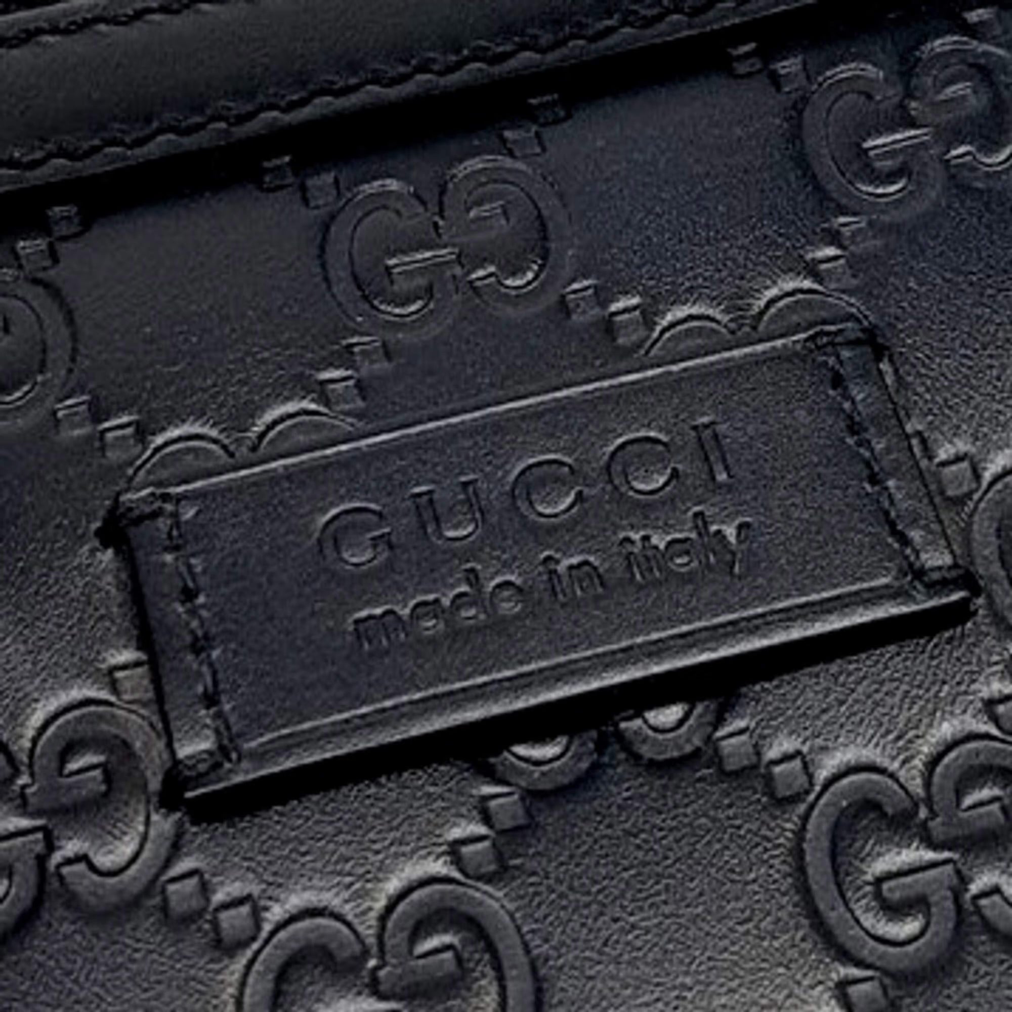 Gucci Navy Blue Leather Cima Line Travel Bag