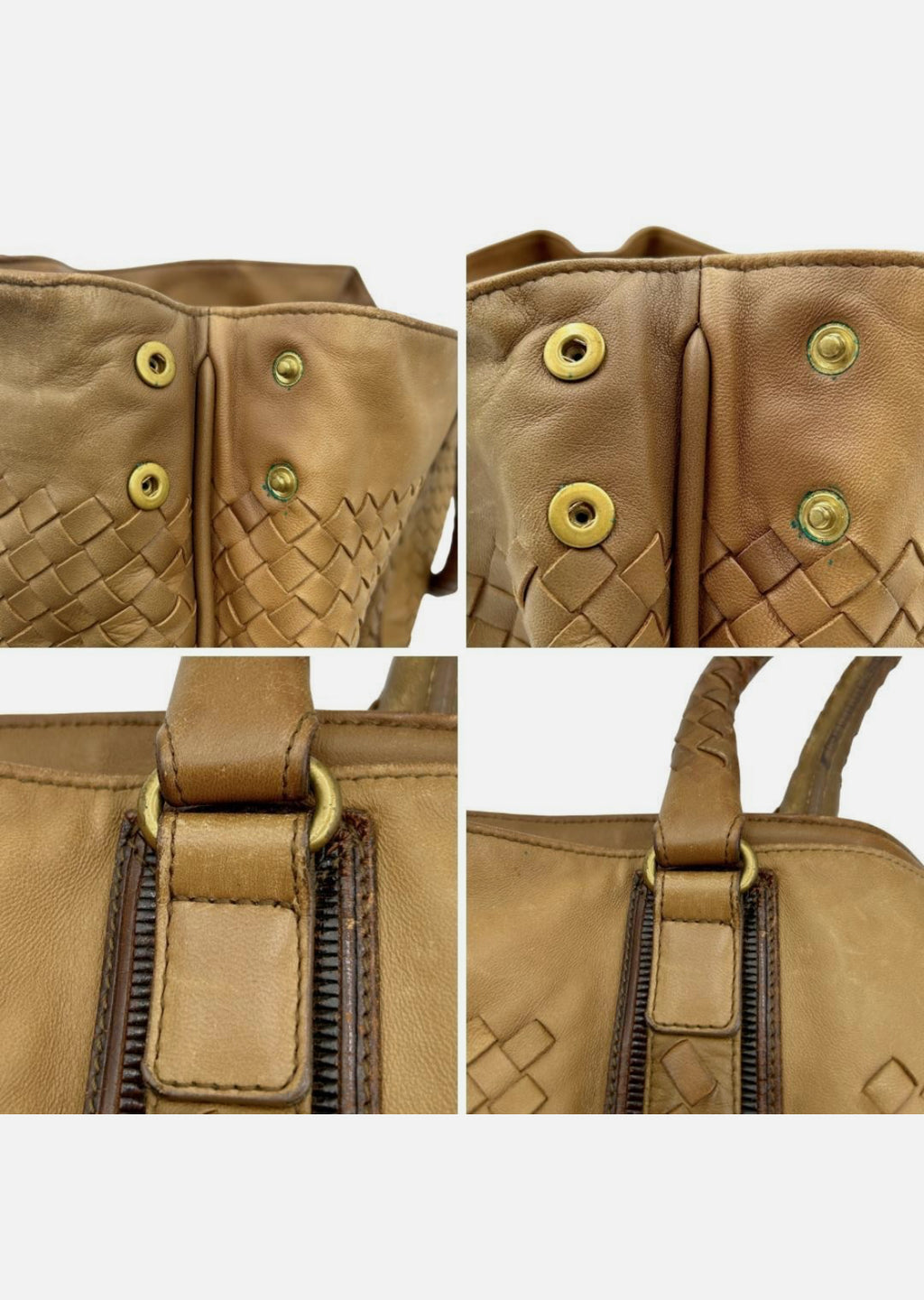 Bottega Veneta Intrecciato Leather Tote Bag Brown