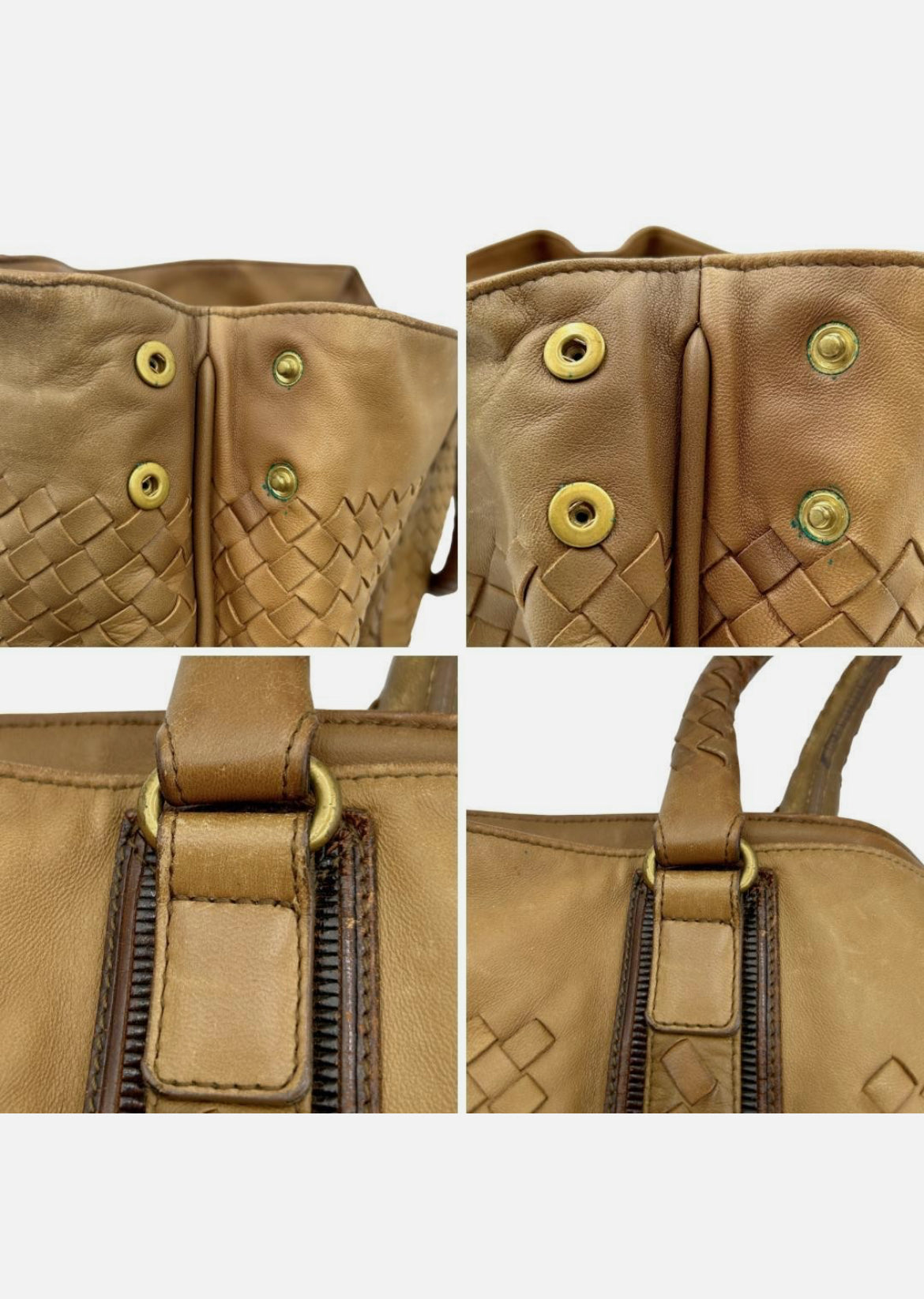 Bottega Veneta Intrecciato Leather Tote Bag Brown