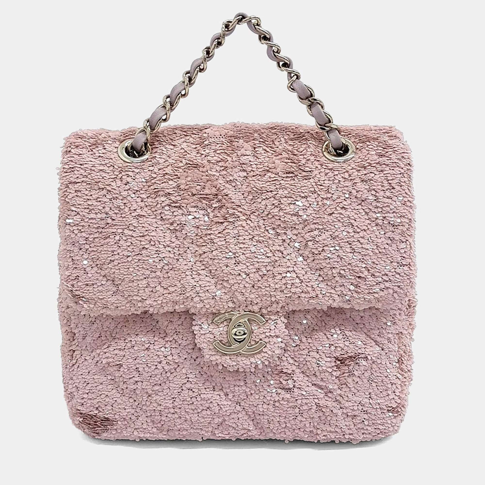 Chanel Pink Sequins backpack