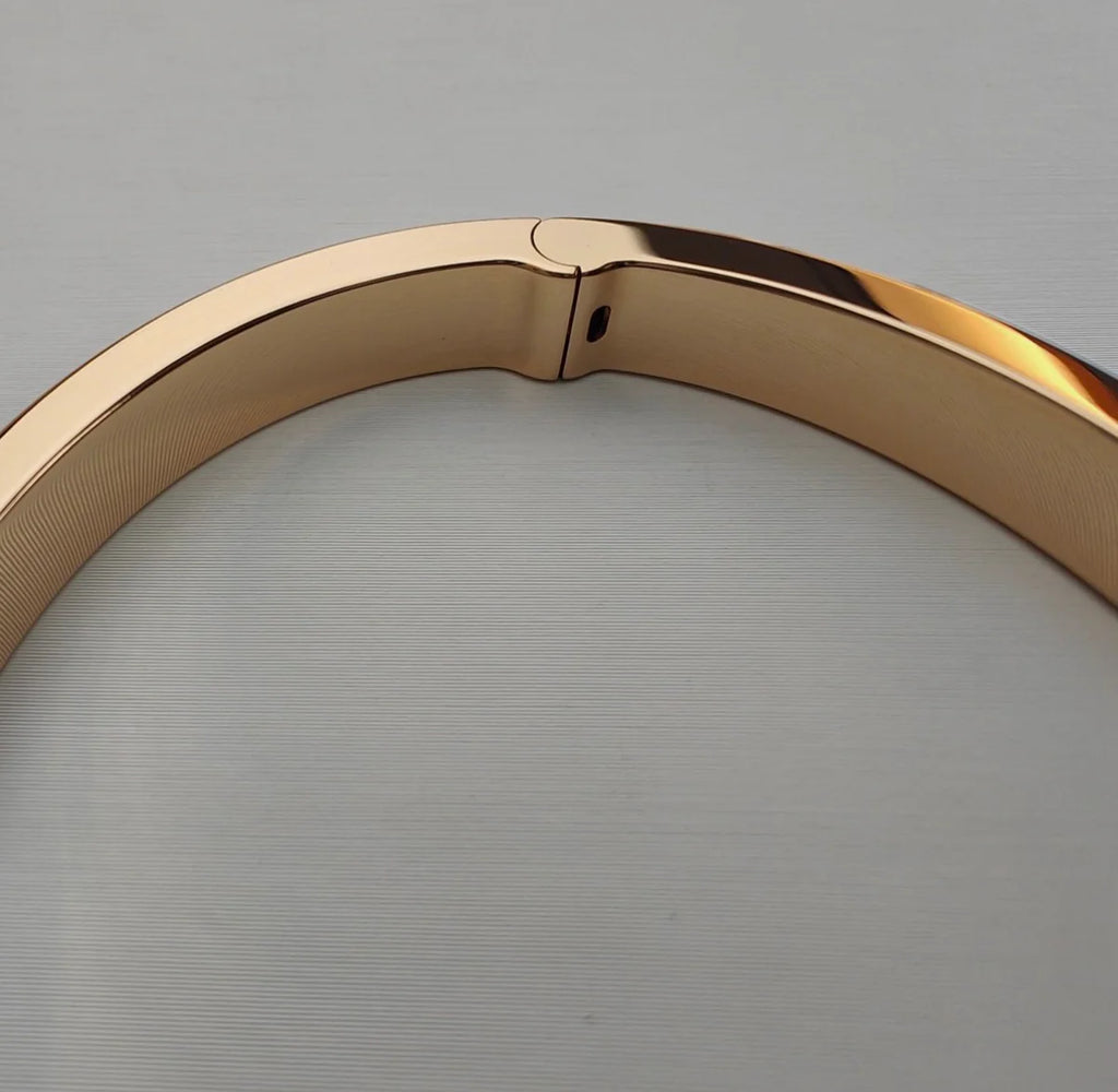 Cartier Love Paved Diamond 18K Rose Gold Cuff Bracelet Size 18