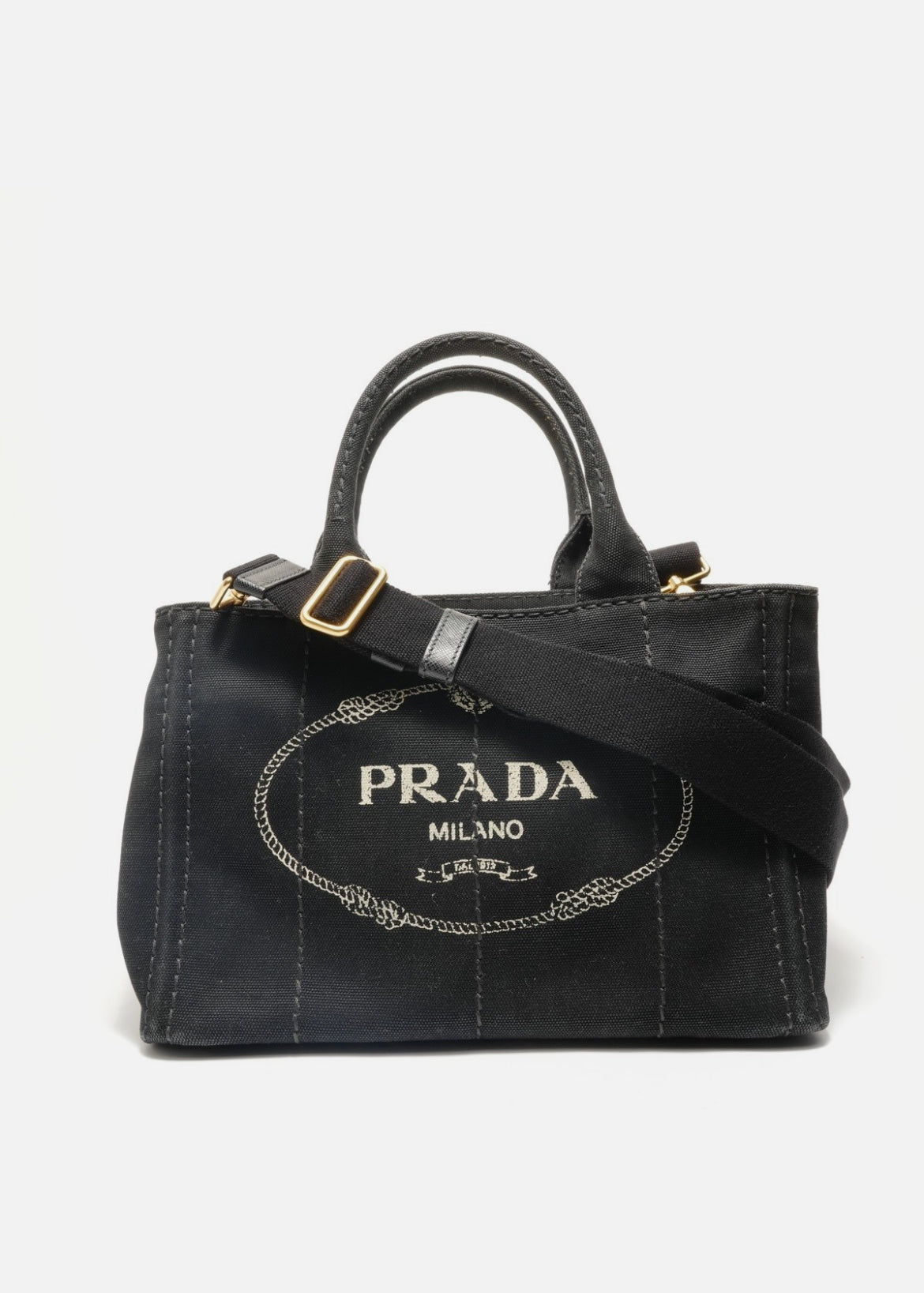 PRADA Canapa SS 2WAY Handbag black