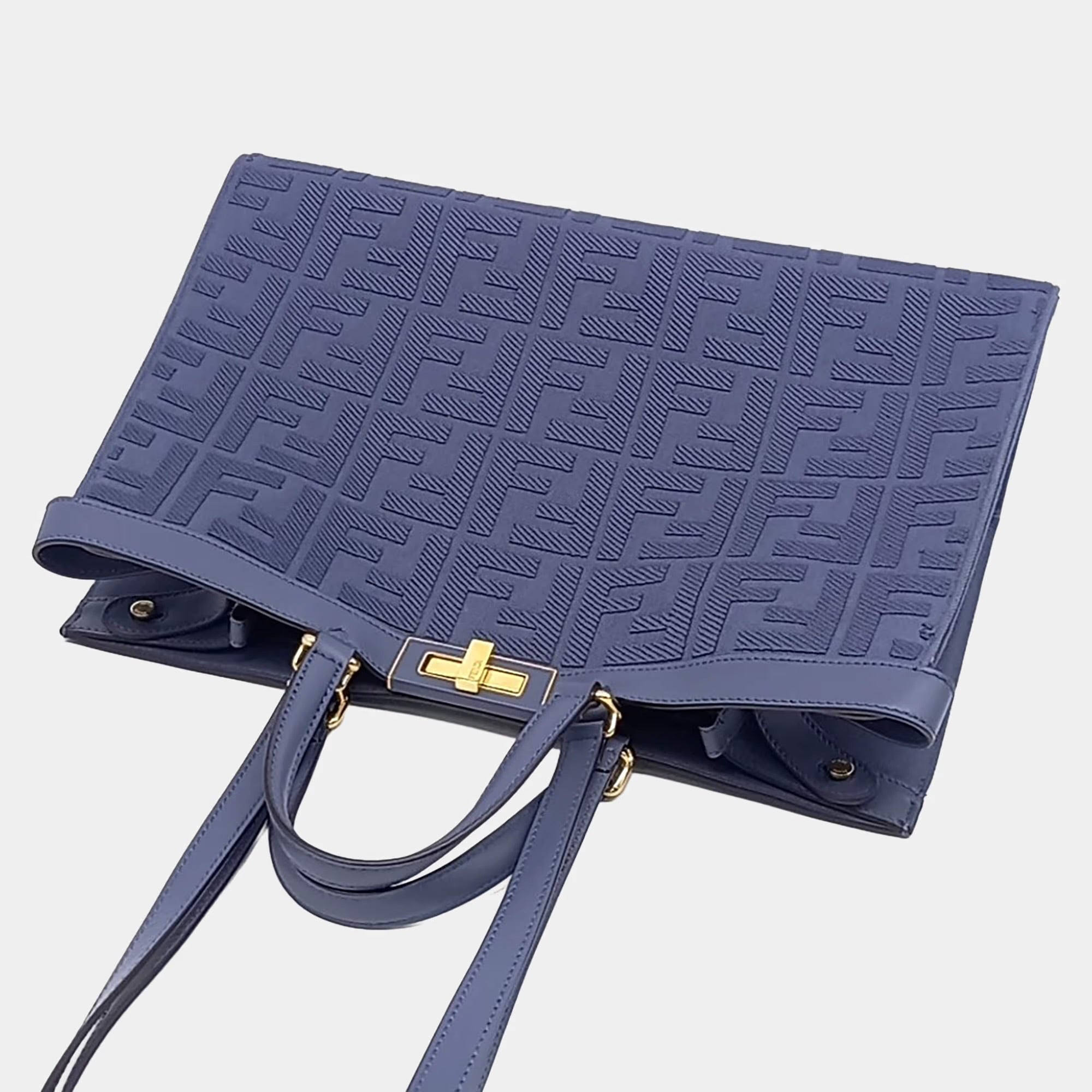 Fendi Leather Blue Peekaboo X Medium