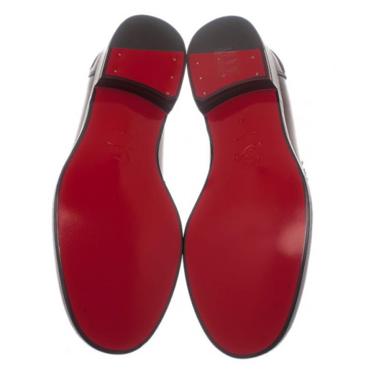 Christian Louboutin Brown Leather De Sailly Loafers Size 41