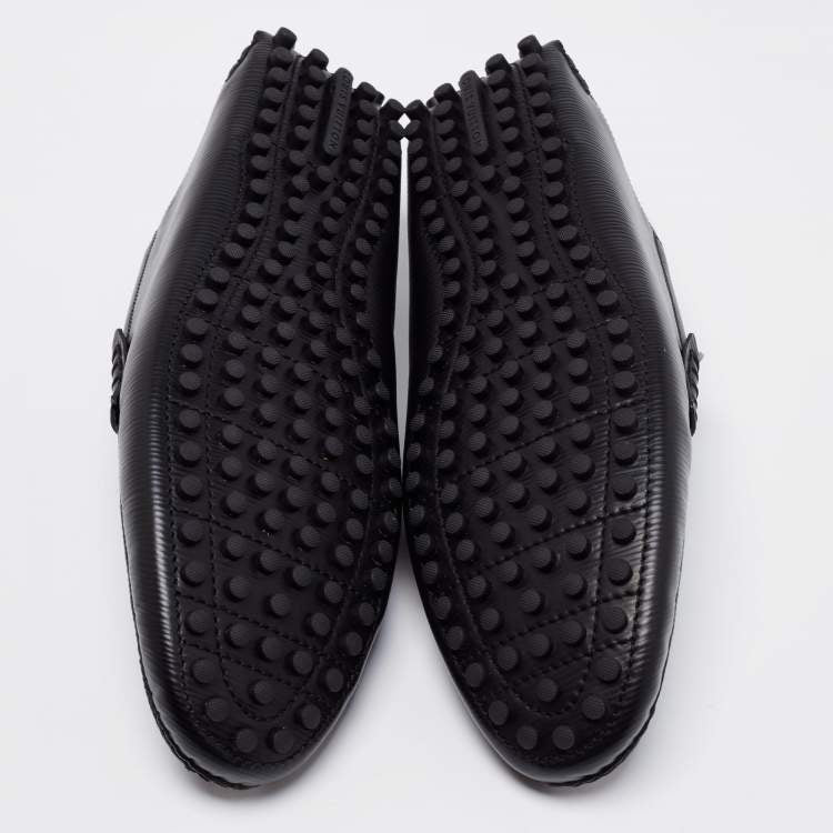 Louis Vuitton Black Epi Leather Major Loafers Size 44.5