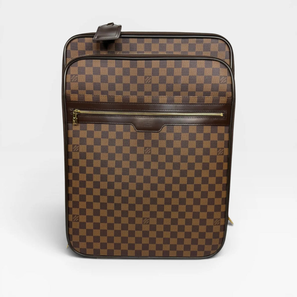 LOUIS VUITTON PÉGASE SUITCASE IN DAMIER EBENE WITH GOLD HARDWARE