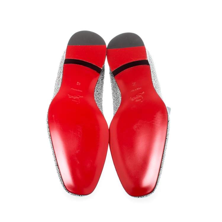 Christian Louboutin Swarovski Dandelion Strass Loafers Size 42