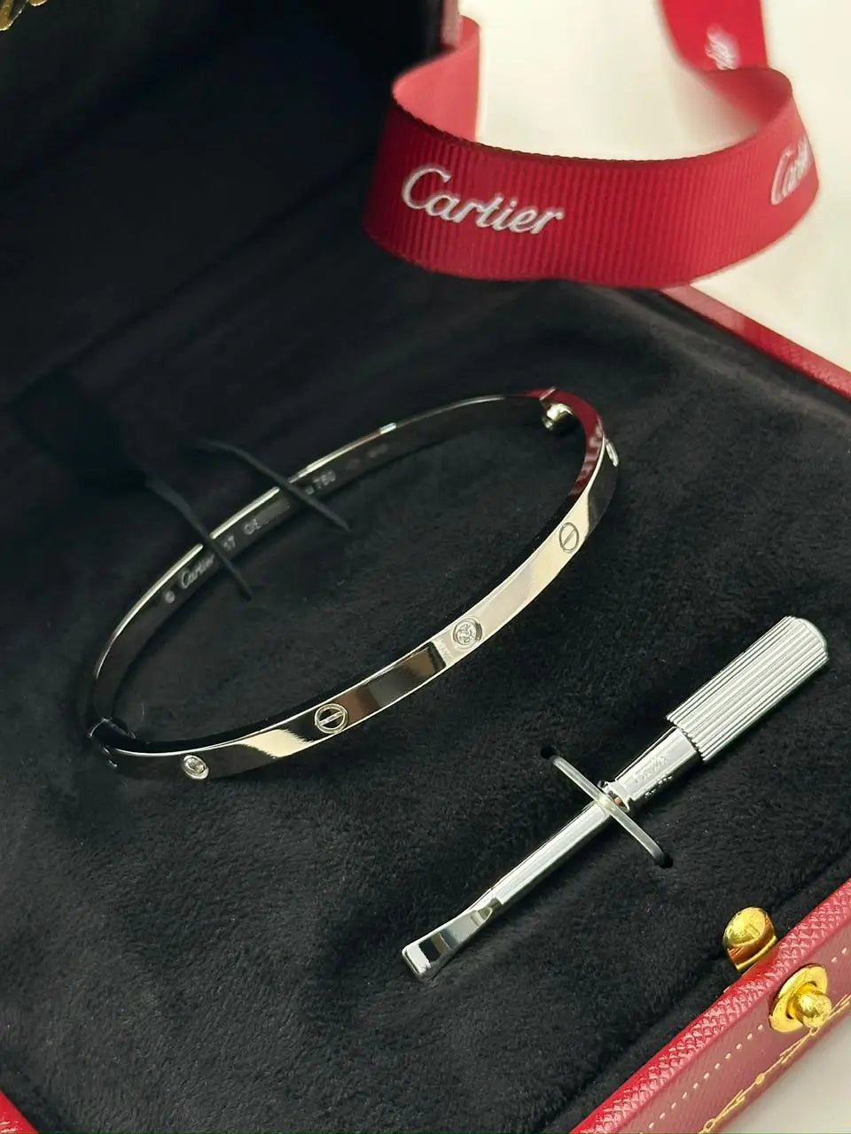Cartier Love 6 Diamonds Bracelet Size 17