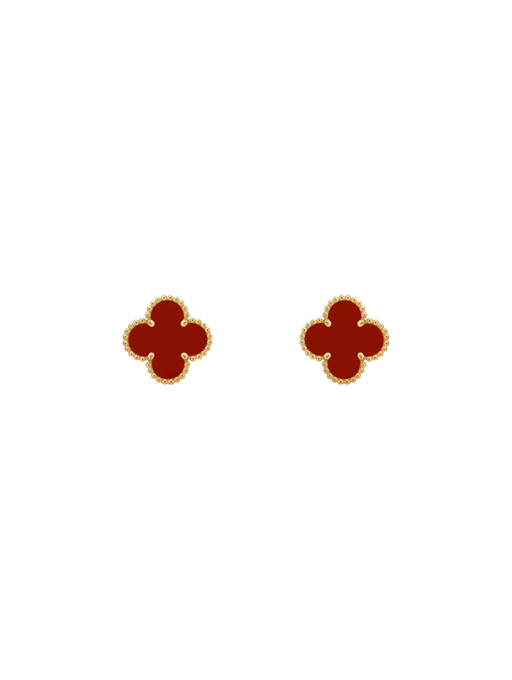 Van Cleef & Arpels Vintage Alhambra Earrings Carnelian