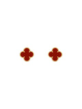 Van Cleef & Arpels Vintage Alhambra Earrings Carnelian