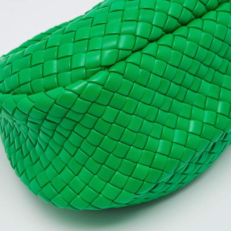 Bottega Veneta Padded Jodie Mini Green Intrecciato Leather Hobo