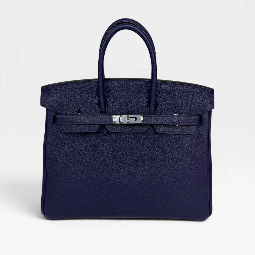 HERMÈS BIRKIN 25 IN BLUE SAPPHIRE TOGO WITH PALLADIUM HARDWARE