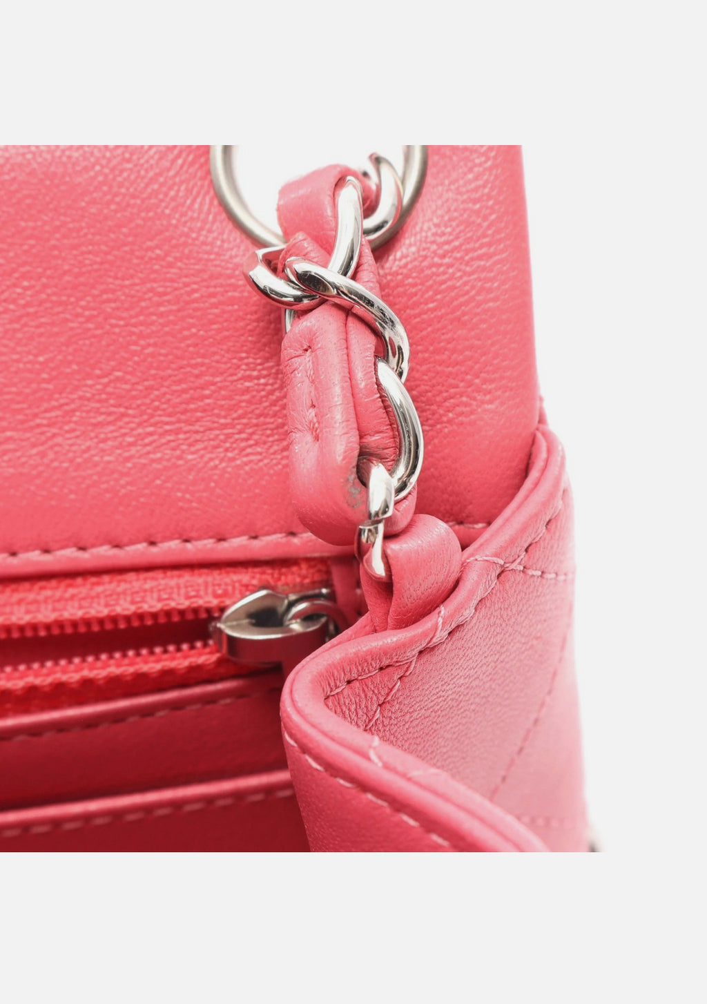 Chanel Matelasse Shoulder Bag Pink Lambskin Leather