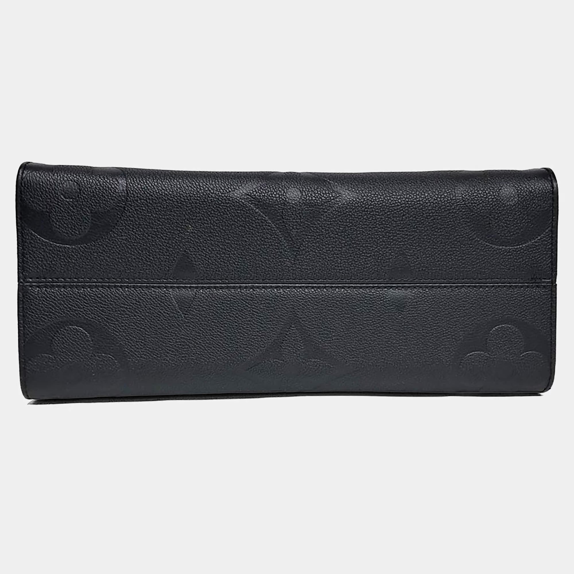 Louis Vuitton Black Leather Empreinte on the Go MM