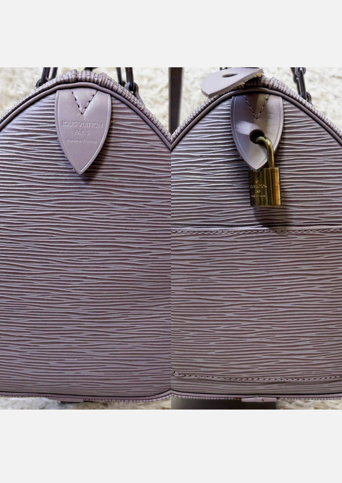 LOUIS VUITTON Epi Speedy 25 Mini Boston Bag Handbag Lilac Purple