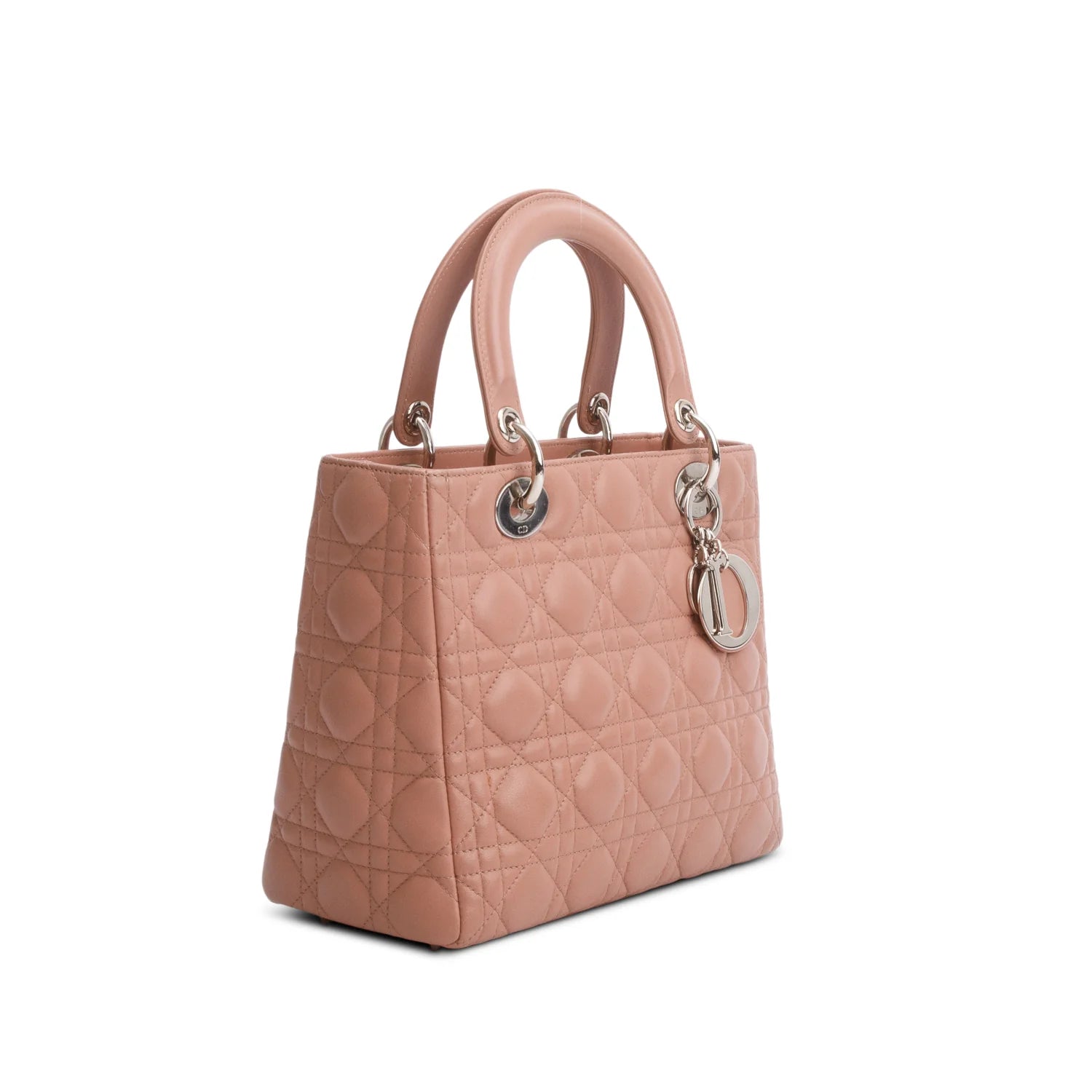 Christian Dior Pink Cannage Lambskin Leather Medium Lady Dior Bag