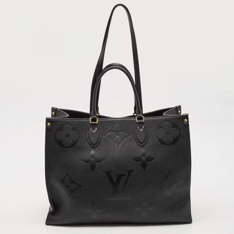Louis Vuitton Black Monogram Empreinte Leather On The Go GM Bag