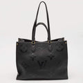 Louis Vuitton Black Monogram Empreinte Leather On The Go GM Bag