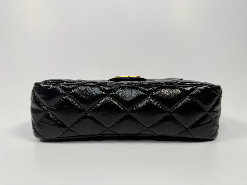 CHANEL MINI QUILTED MEDALLION SHOULDER BAG WITH GOLD HARDWARE
