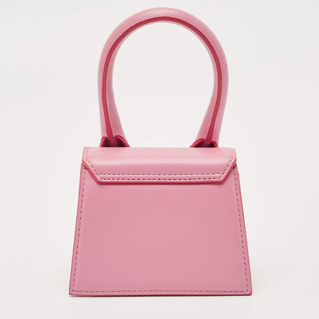 Jacquemus Pink Leather Mini Le Chiquito Top Handle Bag