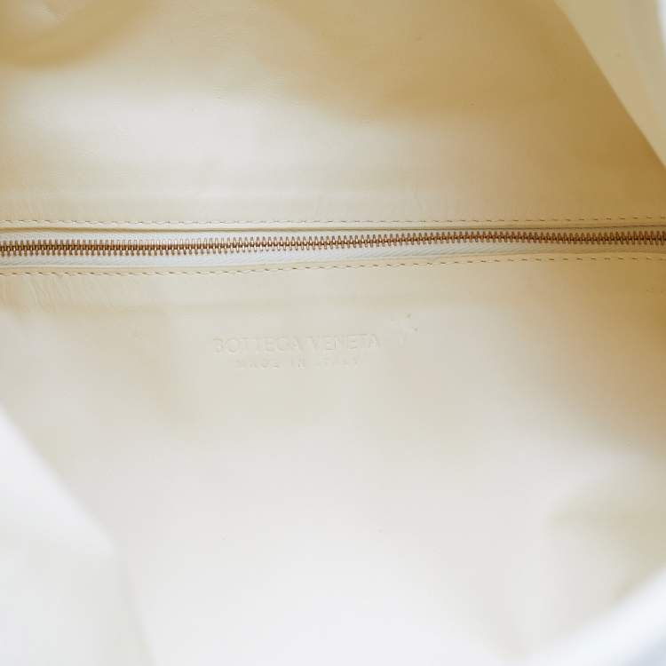 Bottega Veneta Hop Large Yellow Intrecciato Leather Shoulder Bag