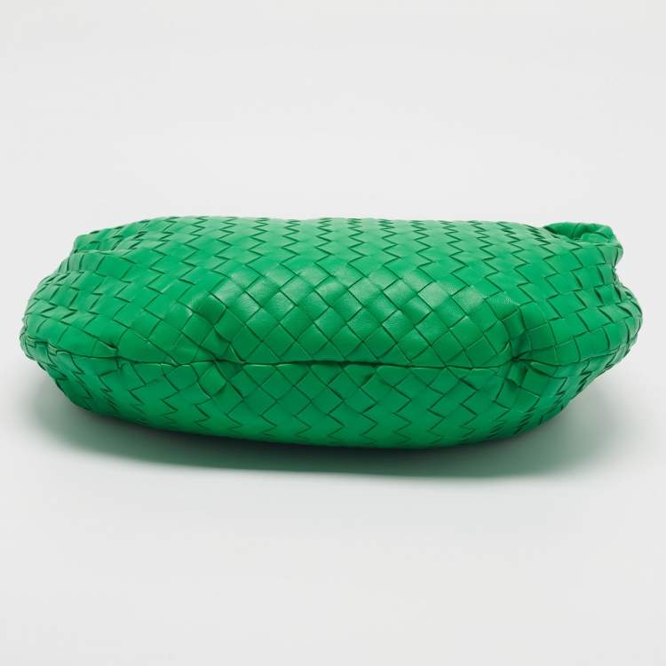 Bottega Veneta Jodie Medium Green Intrecciato Leather Hobo