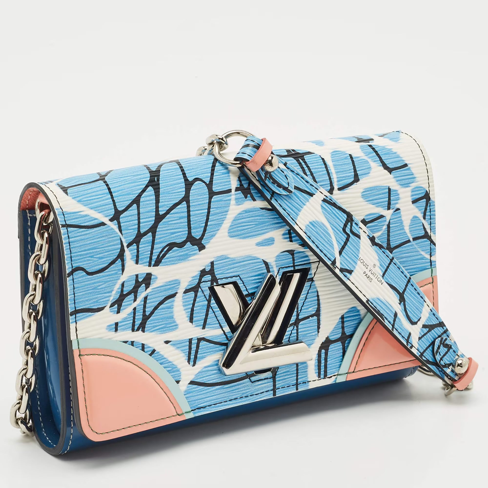 Louis Vuitton Twist Multicolor Leather and Patent Leather Wallet On Chain