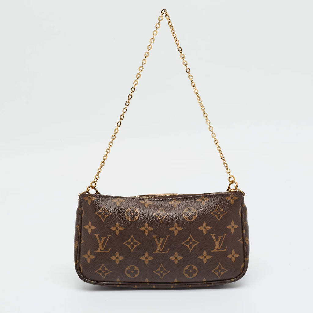 Louis Vuitton Multi Pochette Accessories Rose Monogram Canvas Bag