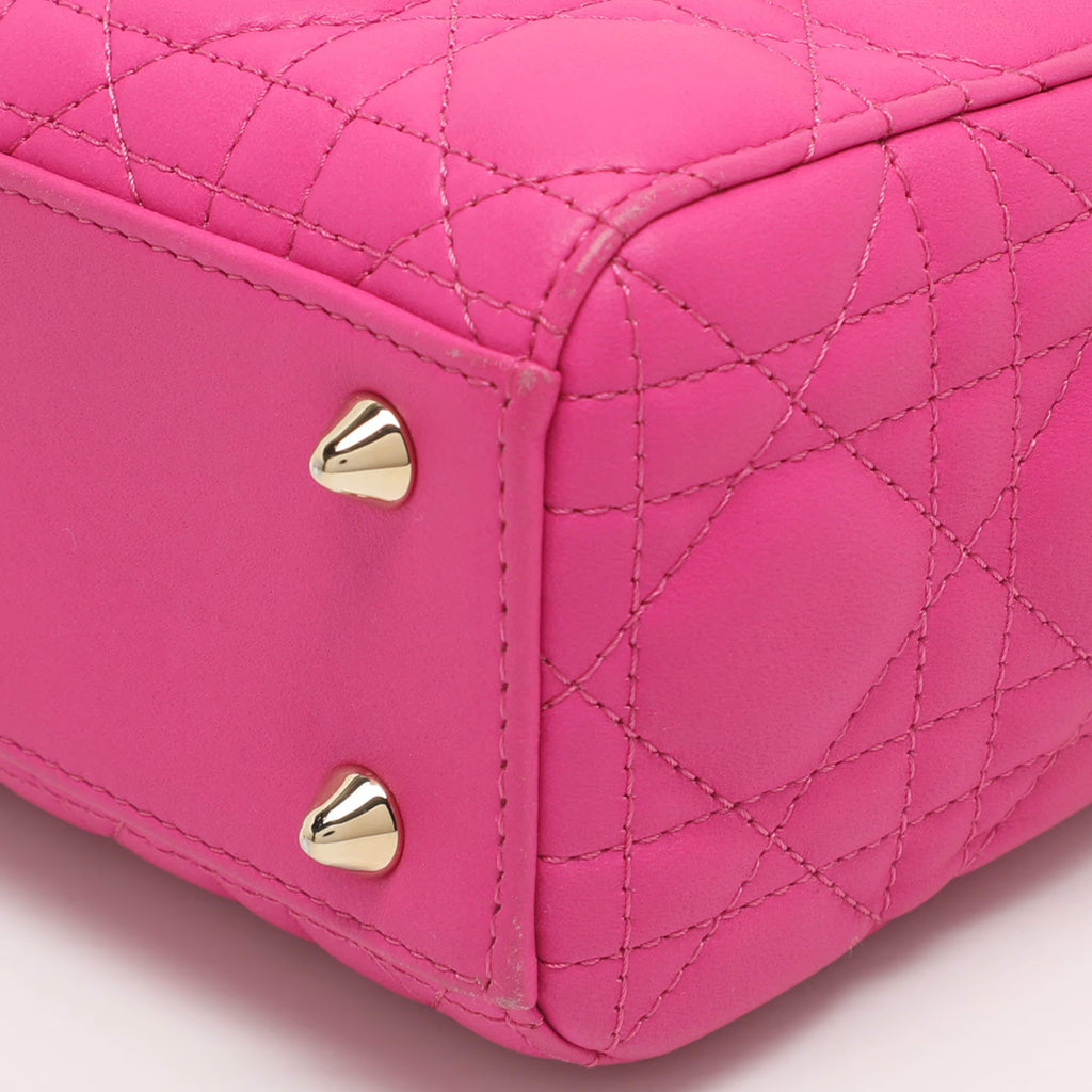 Dior Lady Dior My ABCDior Small Pink Cannage Leather Tote