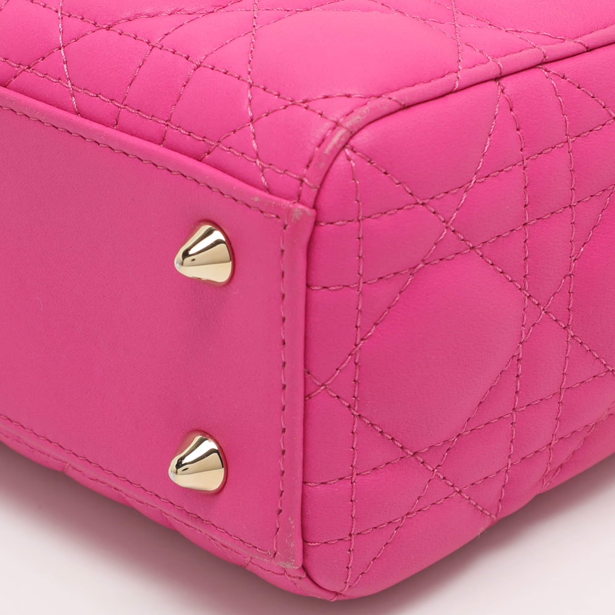 Dior Lady Dior My ABCDior Small Pink Cannage Leather Tote