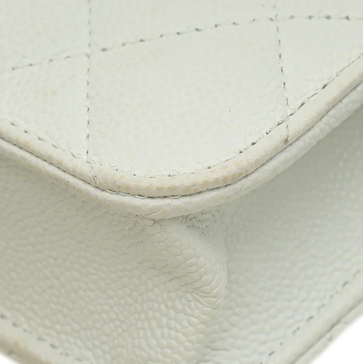 Chanel CC Classic Wallet on Chain White