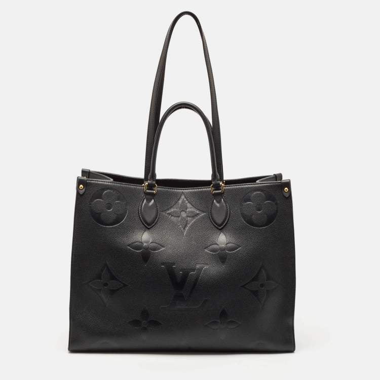Louis Vuitton Black Monogram Empreinte Leather On The Go GM Bag
