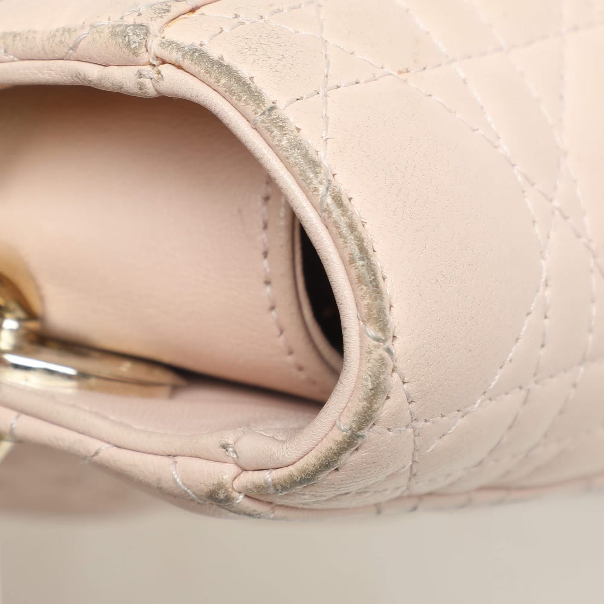 Dior Beige Cannage Leather Small Lady Dior My ABCDior Tote
